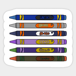 Cruiser crayons Sticker